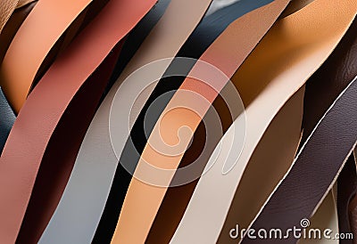 Multicolored leather sheet background with overlapping lines.AI Generated Stock Photo